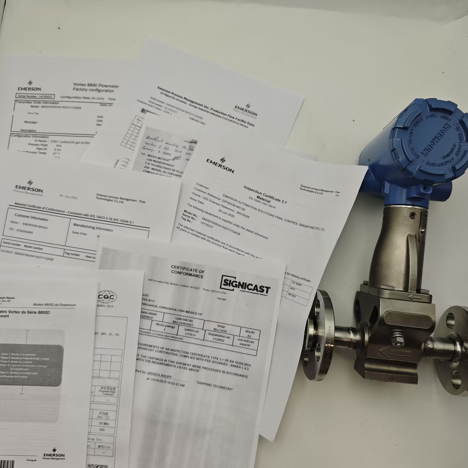 Rosemount 8800 Vortex Flow Meter 8800DF005HA1N2D1I11Q4Q8 - Image 2